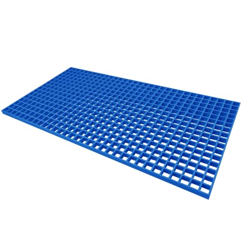 Agfabric 24x48x1in Fiberglass Grating Cover, Heavy Duty FRP Cover for Car Wash, Trench Drain, Driveway Patio Drain Channel, Wearproof, Rustless, Prevent Debris Blocking Channels, Blue, 1pc - color: Blue, size: 2ftx4ft x 1in