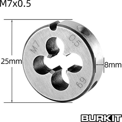 Burkit M7 X 0.5 Tap and Die Set Right Hand - size: M7x0.5
