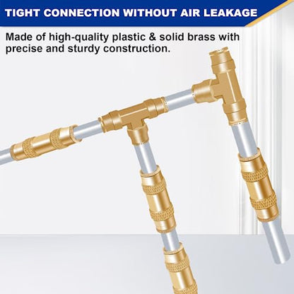 1/4" Brass Push To Connect Fittings, 5PCS DOT Air Line Fitting - color: 5PCS 1/4" Union