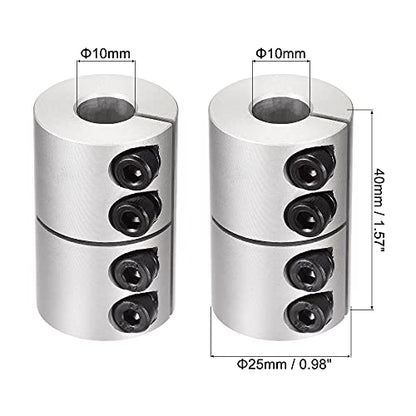 uxcell 10mm to 10mm Shaft Coupling 25mmx40mm Coupler Aluminum Alloy Joint Motor for 3D Printer CNC Machine DIY Encoder - size: 10mm x 10mm