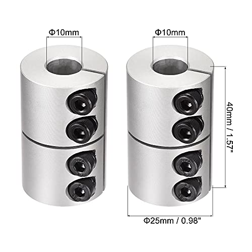 uxcell 10mm to 10mm Shaft Coupling 25mmx40mm Coupler Aluminum Alloy Joint Motor for 3D Printer CNC Machine DIY Encoder - size: 10mm x 10mm