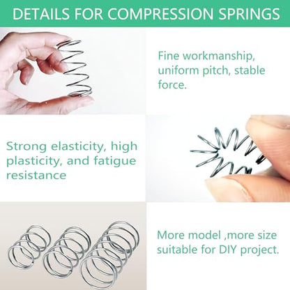 450Pcs 24 Different Sizes Compression Springs Assortment Kit,Mini Spring