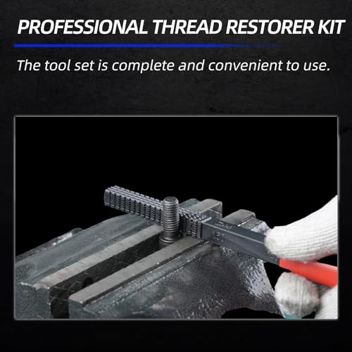 49PCS Thread Repair Thread Chaser Tool Set for Automotive Wheel Stud Spark Plug Engine - size: 49 Pcs