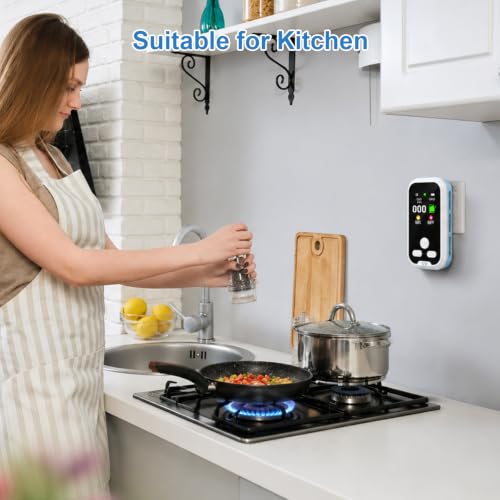Plug-in 5-in-1 Indoor Air Quality Detector with HD Display - style: Blue 1 Pack