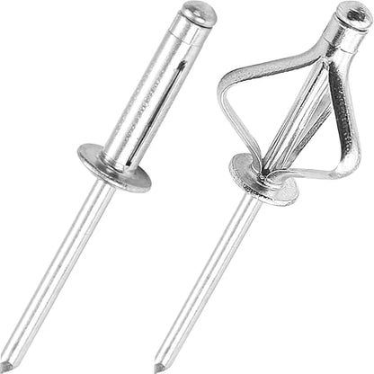 50Pcs Trifold Aluminum Exploding Blind Rivets, Silver, 1/4"x1-3/8" - color: Silver, size: 1/4"x1-3/8"