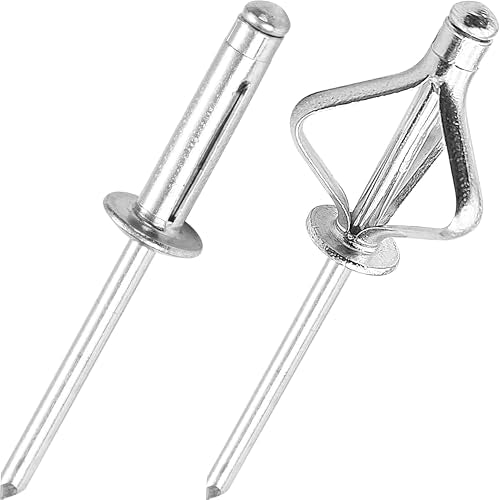 50Pcs Trifold Aluminum Exploding Blind Rivets, Silver, 1/4"x1-3/8" - color: Silver, size: 1/4"x1-3/8"