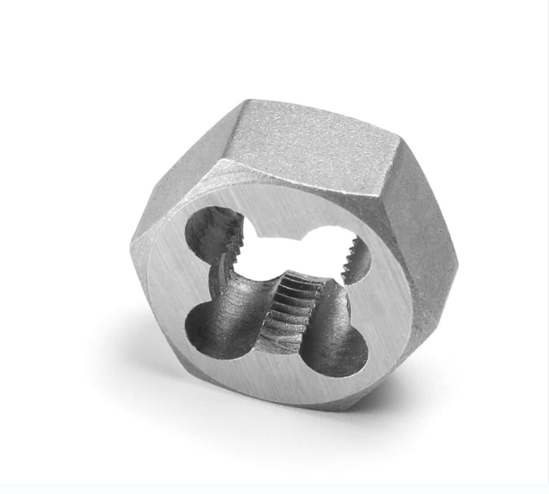 Utoolmart Hex Rethreading Die, M10 x 1.0 Pitch, Carbon Steel Thread Die, Hex Rethreading Die Machine Thread Die, Hexagon Taper Pipe Die - size: M10×1.0 Fine Teeth