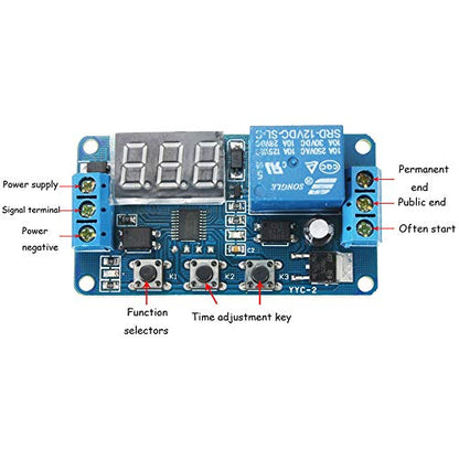 12V Timer Relay Digital Time Delay Control Module 0.1Sec to 999Min