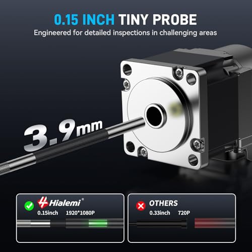 3.9mm 360° Articulating Borescope 4-Way Endoscope Camera with Light - size: 3.9mm