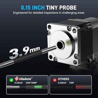 3.9mm 360° Articulating Borescope 4-Way Endoscope Camera with Light - size: 3.9mm