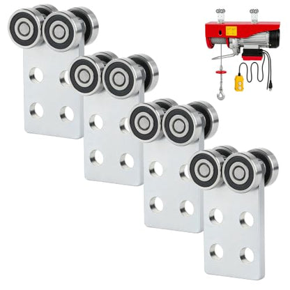 2 Wheel Trolleys Rollers.Bearing Trolley Assembly.The top of the Trolley has Room for Set Screws, Allowing the use of a 1-5/8" high Strut Channel - style: B-4Wheel Trolley 4pcs