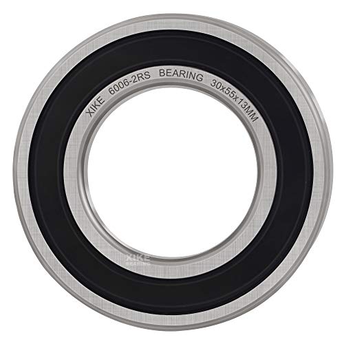 XIKE 6006-2RS Sealed Deep Groove Ball Bearings, 30x55x13 mm, 10-Pack - size: 6006-2RS - 30x55x13 mm