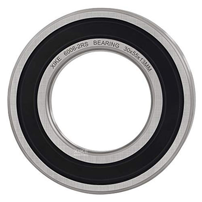 XIKE 6006-2RS Sealed Deep Groove Ball Bearings, 30x55x13 mm, 10-Pack - size: 6006-2RS - 30x55x13 mm