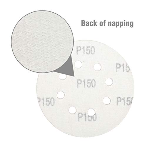 WORKPRO 80-Piece Sanding Disc Set，5-Inch 8-Hole Hook and Loop Sanding Discs, 60, 80, 100, 120, 180, 240, 320, 400 Grits Sandpaper for Random Orbital Sander(Not for Oscillating Tools or Mouse Sander) - size: 80 Count (Pack of 1)