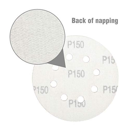 WORKPRO 80-Piece Sanding Disc Set，5-Inch 8-Hole Hook and Loop Sanding Discs, 60, 80, 100, 120, 180, 240, 320, 400 Grits Sandpaper for Random Orbital Sander(Not for Oscillating Tools or Mouse Sander) - size: 80 Count (Pack of 1)