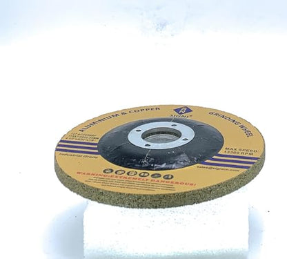 Signi Aluminum Grinding Wheel 4 1/2 for Aluminum Copper Non-Ferrous 10 Pack (Not Load While Grinding) - size: 4-1/2" x 9/32" x 7/8"