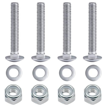 4 Sets Stainless Steel Trailer Hardware Kit,5/16-18 x 2-1/2" Carriage Bolts Screws Round Head Square Neck and Hex Nuts & Flat Washers,for Trailer Latch and Door Handle Applications