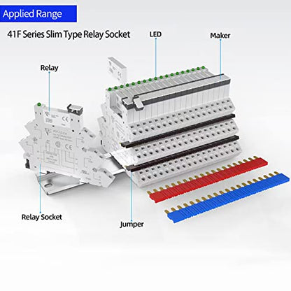 Relays Jumper General Purpose Suitable for Socket HF41F-1Z-C2 Screw Terminal and Spring-Loaded Terminal Linker Connector Short Piece Connection Piece 3 PCS - size: 3 Red Jumpers