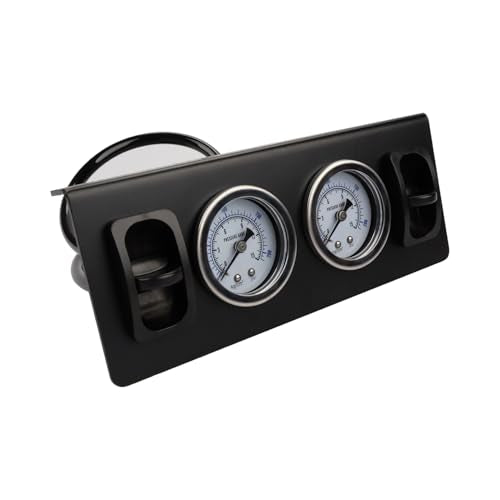 Panel Paddle Valve Switch with Two Air Suspension Pressure Gauge, Air Fittings, Contorl Air Bags in Car Suspension System