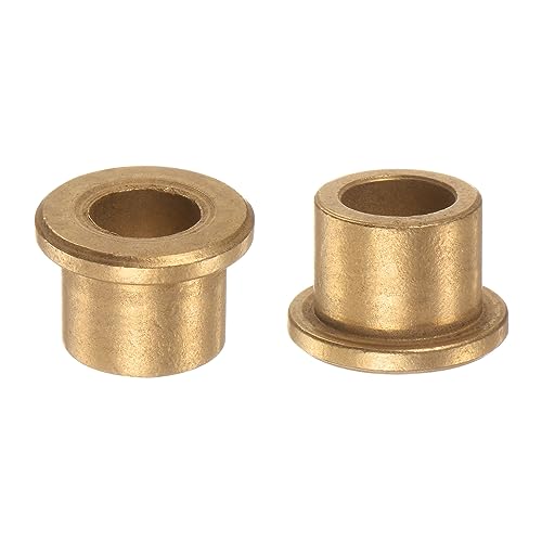 HARFINGTON 2pcs Flange Bearing Sleeve 12mmBore,18mmOD,16mm L,Bronze Bushing - size: 12mm x 18mm x 16mm