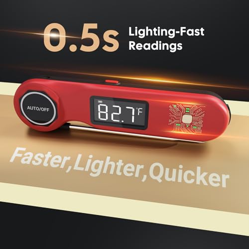 0.5S Instant Read Meat Thermometer Digital Candy Thermometer ±0.5℉ Accuracy