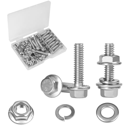 15 Sets 1/4-20 x 1 Flanged Hex Head Bolts Kits - size: 1/4-20 x 1"