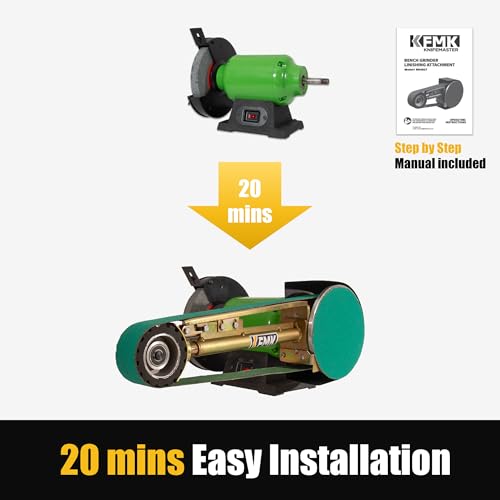2"x48" Belt Grinder Attachment for Bench Grinders, 2x48 Inch Belt and 7 Inch Disc Sander Attachment for Bench Grinders with 5/8" Arbor - size: 2"x48"-3.5''
