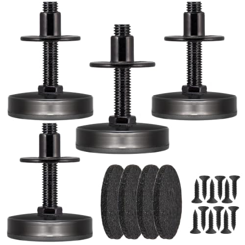M10 Heavy Duty Leveling Feet 4Pk, 2" Wide Base, Raise 0.8" to 2.25"