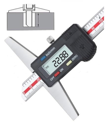 Depth Gauge Vernier Caliper,0-6"/150mm,0-8"/200mm,0-12"/300mm (Digital 0-150mm) - size: digital 0-150mm