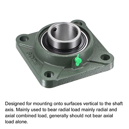 uxcell UCF209 Flange Block Bearings 45mm Bore Cast Iron Bearing Unit Set Screw Lock - size: 45mm