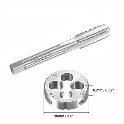 12mm x 1.25 HSS Metric Tap and Die Set Right Hand Thread,Tapping DIY Tool 3pcs (M12 x 1.25mm) - size: M12 x 1.25mm