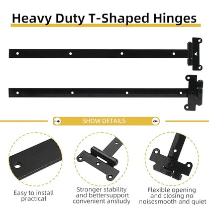 24in Heavy Duty gate Hinges Capacity Fits for Barns, Sheds, Fences