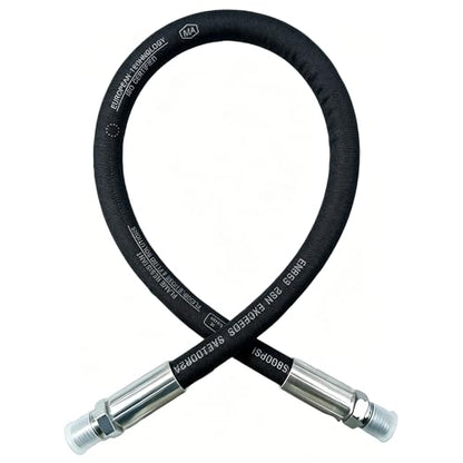 15611-12-12-12 Hydraulic Hose Assembly 3/4" Hydraulic Hose with Male NPT X Male NPT, 3118 PSI, 12" Long - size: 3/4