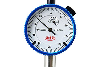 Shars 0.25" Dial Indicator 303-3101A P] - color: White, size: .25" x .0005" 303-3101A