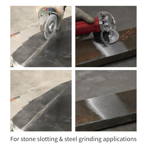 4 Inch Diamond Grinding Cup Wheel, Convex Vacuum Brazed Grinding Disc for Iron Steel Granite Marble Ceramic Tile, 7/8 Inch Arbor, 30/40 Grit