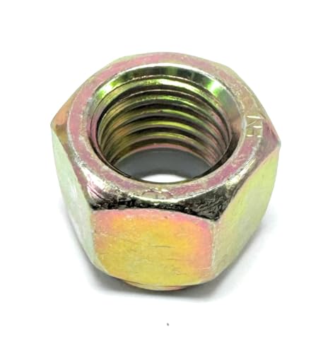 5/16"-24 Grade 8 Hex Nylon Insert Lock Nut, Yellow Zinc, 25 Pack - size: 5/16"-24
