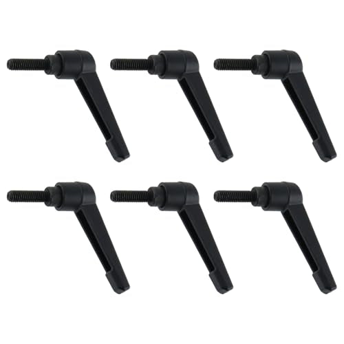 Clamping Lever Handles M6 x 20mm Push Button Ratchet Lever Male Threaded Stud Adjustable Handles Hand Knobs Rotating Screw Handles Bolts with Locking Lever -6pcs - size: M6 x 20mm
