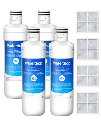 Waterdrop LT1000PC Refrigerator Water Filter and Air Filter, 4 Combo - size: 4 Count (Pack of 1)