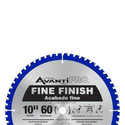 AvantiPro Fine Finish Saw Blades - 10", 60-Tooth