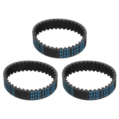 uxcell 3pcs HTD-5M Rubber Timing Belt 35 Teeth, 175mm Pitch Length x 15mm Width x 3.6mm Height, Closed Loop Pulley Timing Belt - size: 175mm