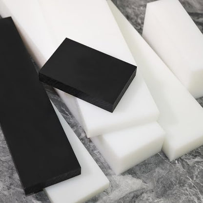 3/4" x 4-½" x 3" HDPE Block Black Polyethylene Rectangular Solid - size: 3/4"x4-1/2"x3", style: black