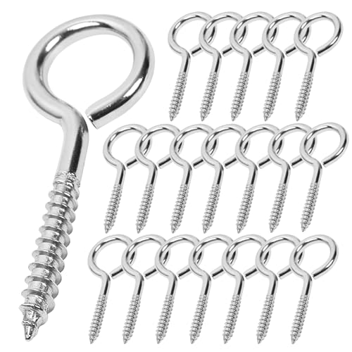 10PCS 2 inches Screw Eyes M3 304 Stainless Steel Eye Screws, Heavy Duty Screw, Eye Hooks Screw Eye Bolts Eye Hooks Screw, Indoor & Outdoor Uses (10, M3-2inch) - size: M3-2inch
