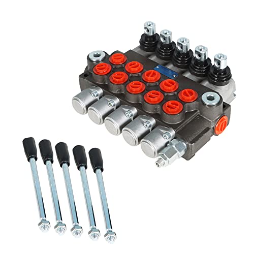 5 Spool 13GPM Hydraulic Directional Control Valve, 3600PSI SAE Ports