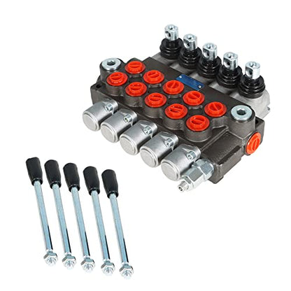 5 Spool 13GPM Hydraulic Directional Control Valve, 3600PSI SAE Ports