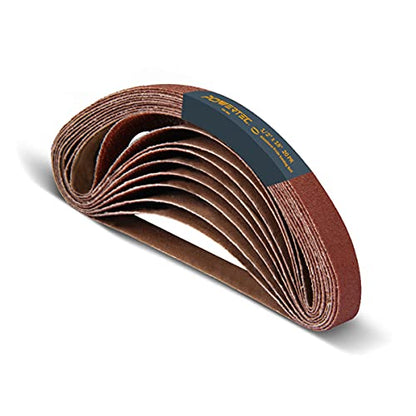 POWERTEC 1/2 x 18 Inch Sanding Belts, 20PK, 150 Grit Aluminum Oxide Belt Sander Sanding Belt for Air File Belt Sander, Woodworking, Metal Polishing (401815) - size: 150 Grit, 20PK