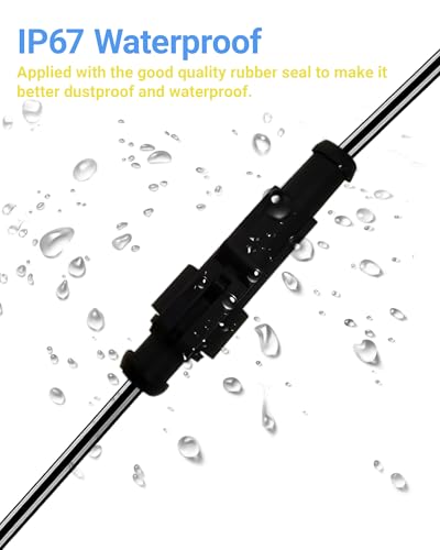 14AWG 1 Pin Waterproof Electrical Connector Quick Connect 3 Pack - size: 1 Pin