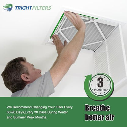 TRIGHTFILTERS 14x20x1 Air Filter 6 Pack, Durable MERV 8 Pleated Home HVAC AC Furnace Filters, Lightweight Compact Air Conditioner Filter Replacement - size: 14x20x1-6pack