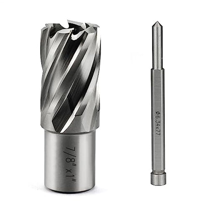 Annular Cutter JESTUOUS 7/8 Inch Cut Diameter 3/4 Weldon Shank 1 Cut Depth
