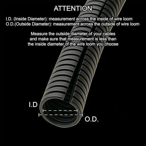 Electriduct 5/8" Flame Retardant Polypropylene Split Wire Loom - 25 Feet - size: 0.625 Inch