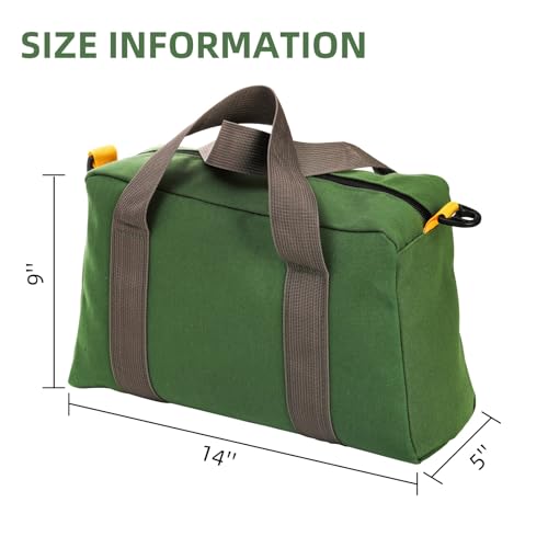 WRINGKIT 2 Pack Wide Mouth Tool Bags, 14 Inch, Large Capacity